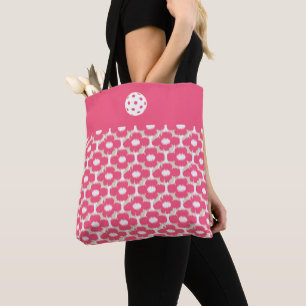Bolso De Tela Ikat rosa tote 2