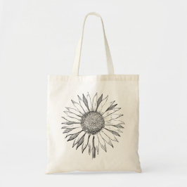 Bolso De Tela Illustrated Sunflower