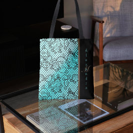 Bolso De Tela Ilusión moderna de encaje y cremallera