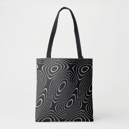 Bolso De Tela ilusión óptica en blanco y negro