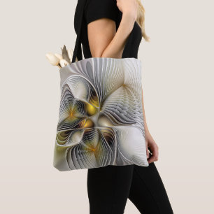 Bolso De Tela Ilusión óptica Resumen 3D Fractal con profundidad