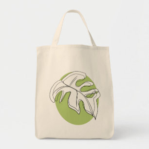Bolso De Tela Ilustración abstracta de planta de hoja de Monster