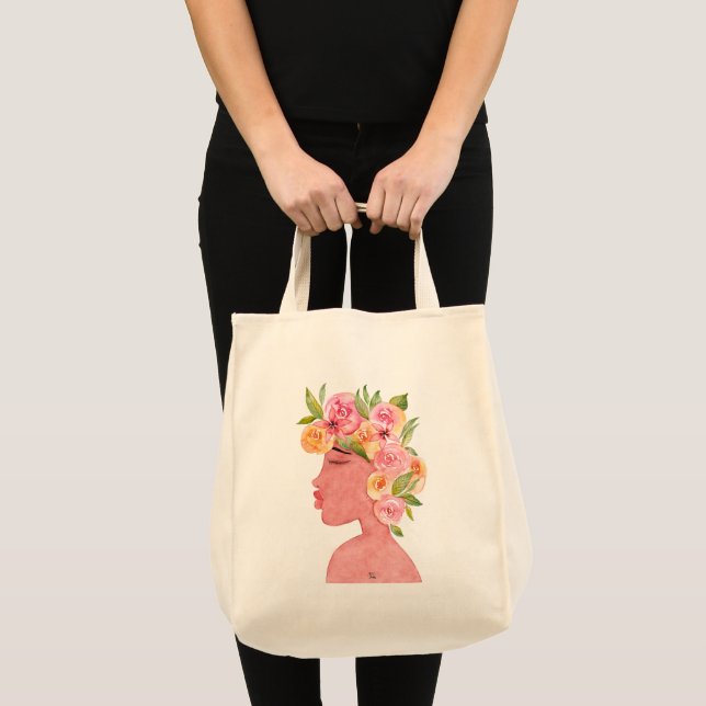 Bolso de tela ilustración acuarela (Anverso (producto))