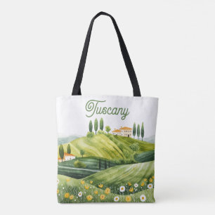 Bolso De Tela Ilustracion acuático cutáneo de la Italia toscana
