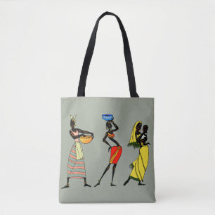 Bolso De Tela Ilustracion africano de las mujeres