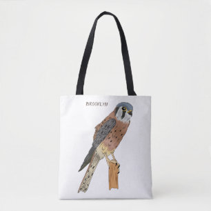 Bolso De Tela Ilustracion americano de aves de Kestrel