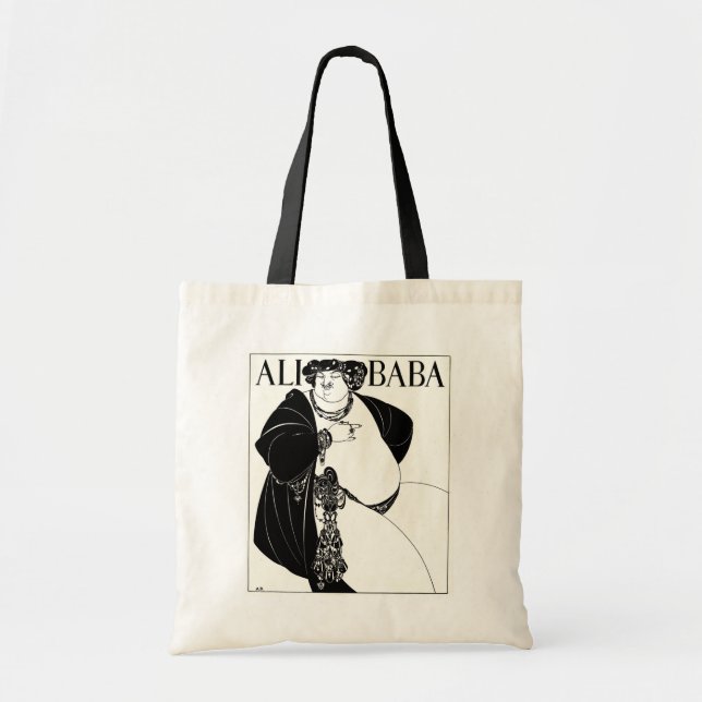 Bolso De Tela Ilustracion Art Nouveau: Beardsley - Ali Baba (Frente)