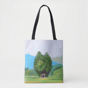 Bolso De Tela Ilustración artística de paisaje sereno