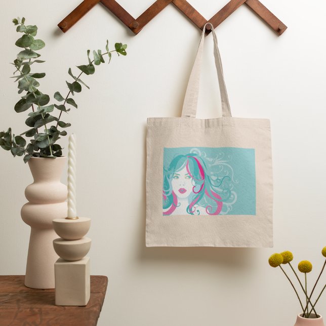 Bolso De Tela Ilustracion artístico femenino (Subido por el creador)