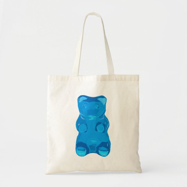 Bolso De Tela Ilustracion azul de Gummybear (Frente)