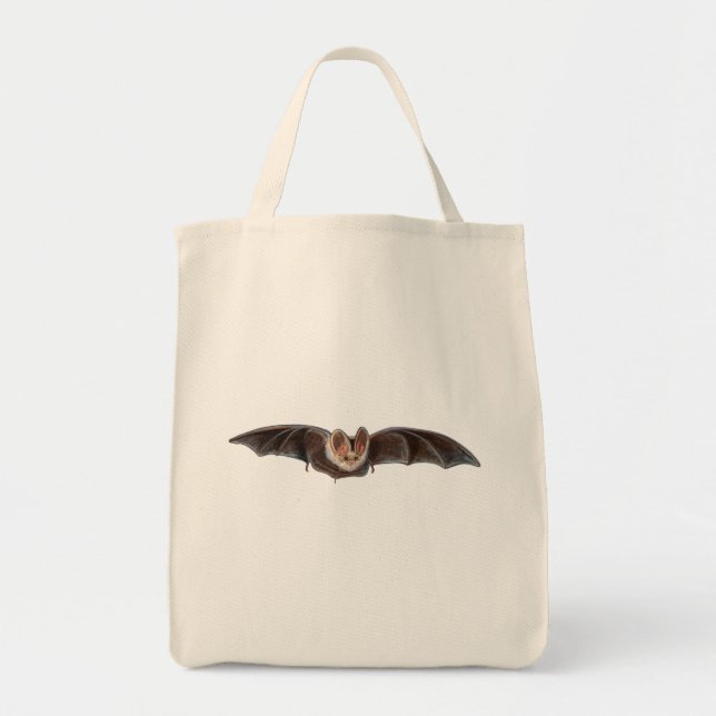 Bolso De Tela Ilustracion Bat Pipistrellus pipistrellus (Frente)