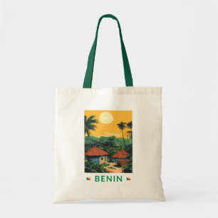 Bolso De Tela Ilustracion Benín Sunset Viaje de arte