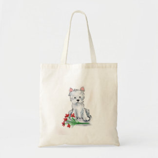 Bolso De Tela Ilustracion blanco del terrier del westie del