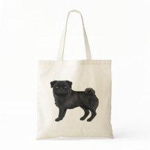 Ilustración Bonita Diseño de Raza de Perro Mops Pu