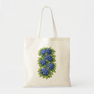 Bolso De Tela Ilustración Botánica de Arándano