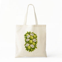 Ilustración Botánica de Fruta Tropical Annona