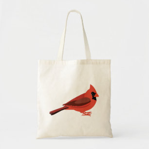 Bolso De Tela Ilustracion cardinal corto