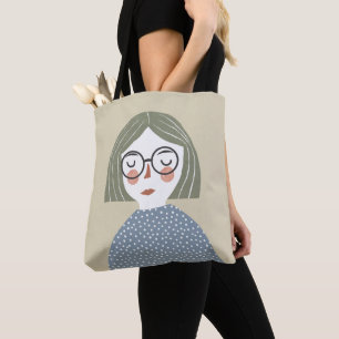 Bolso De Tela ilustracion Chica