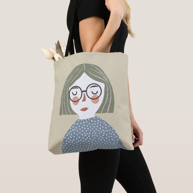 Bolso De Tela ilustracion Chica (Detalle)