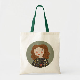 Bolso De Tela ilustracion Chica