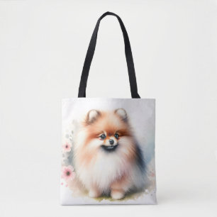 Bolso De Tela Ilustracion cutáneo de pomerania