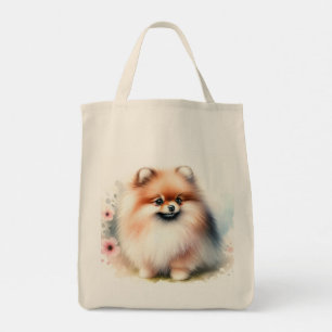 Bolso De Tela Ilustracion cutáneo de pomerania