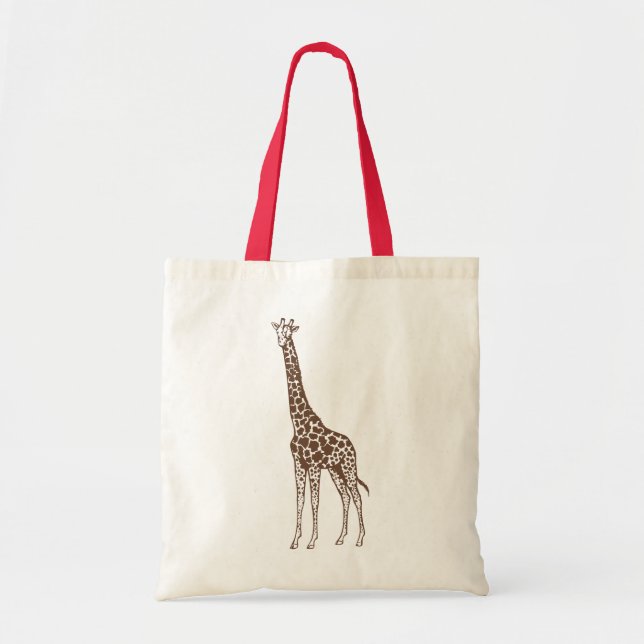 Bolso De Tela Ilustracion Cute Brown Giraffe (Frente)