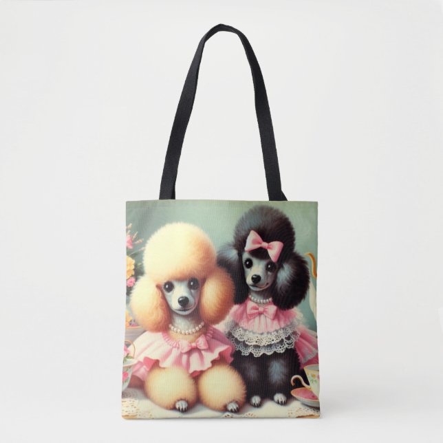 Bolso De Tela Ilustracion Cute Poodle (Anverso)