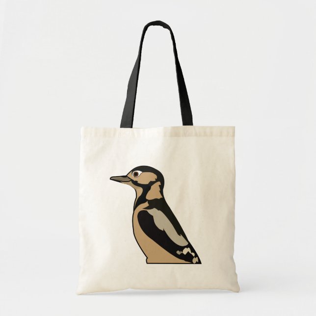 Bolso De Tela Ilustracion Cute Woodpecker (Frente)