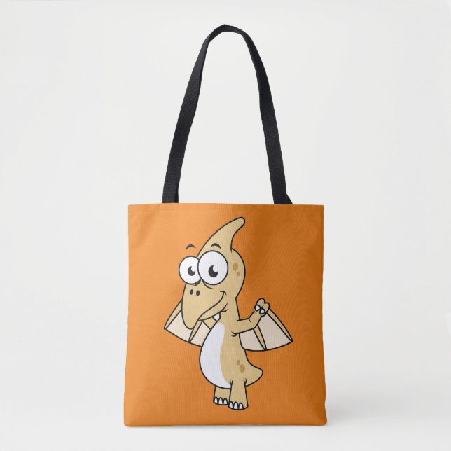 Bolso De Tela Ilustracion Cuto De Un Pterodáctilo. 2 (Anverso)