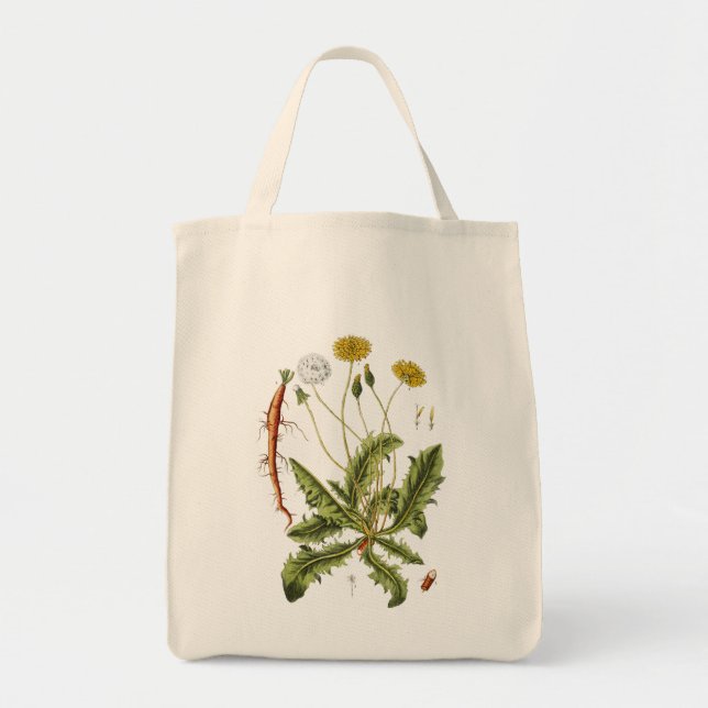 Bolso De Tela Ilustracion Dandelion de época (Frente)