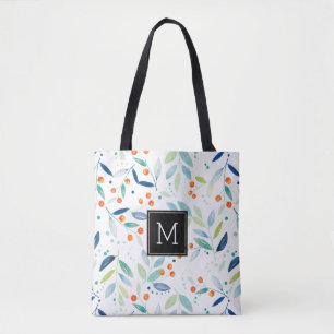 Bolso De Tela Ilustracion de acuarela moderna Patrón botánico