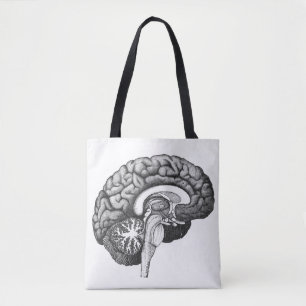 Bolso De Tela Ilustracion de anatomía médica ventilado cerebro h