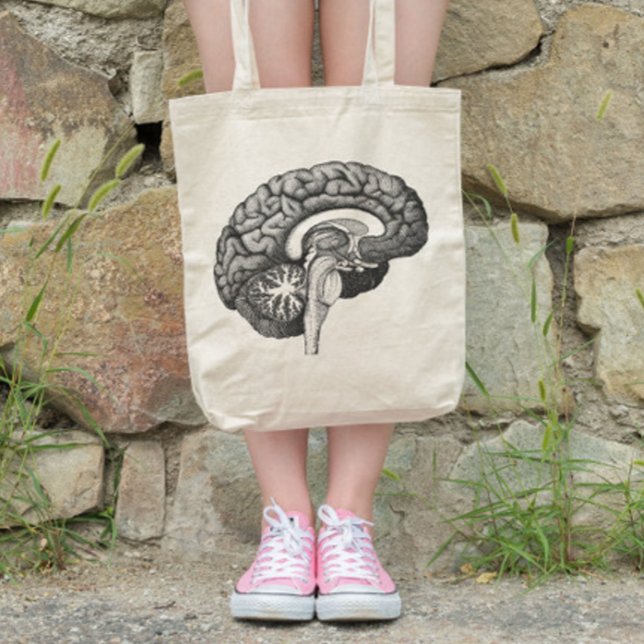 Bolso De Tela Ilustracion de anatomía médica ventilado cerebro h (Subido por el creador)