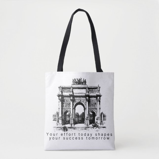 Bolso De Tela Ilustración de arco clásico (Anverso)