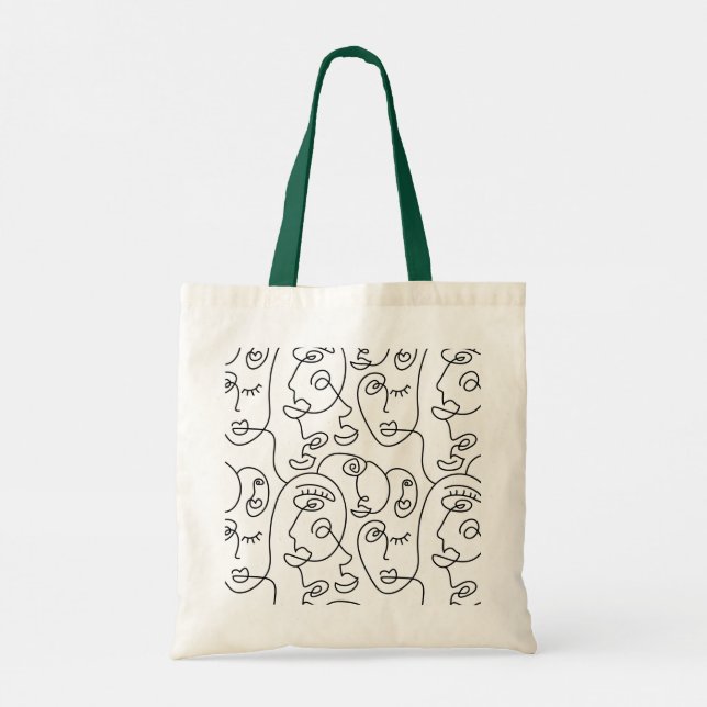 Bolso De Tela ilustracion de arte Chica (Reverso)
