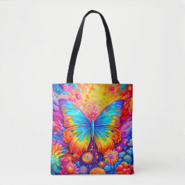 Bolso De Tela Ilustracion de arte de mariposa creativa y colorid