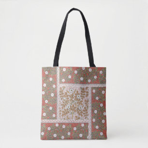 Bolso De Tela Ilustración de Arte de Rosa Silvestre Flor Vintage
