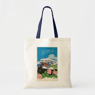 Bolso De Tela Ilustración de arte de viajes en las Bermudas anti