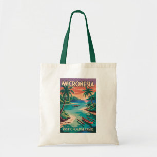 Bolso De Tela Ilustración de barcos de Micronesia Arte de viaje 