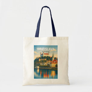 Bolso De Tela Ilustración de Bratislava Eslovaquia Arte de Viaje