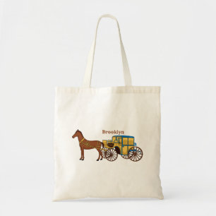 Bolso De Tela Ilustracion de caballos y carruajes reales