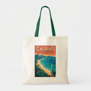Bolso De Tela Ilustración de Cairns Australia Arte de Viaje Vint