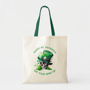 Bolso De Tela Ilustracion de calavera de colores húmedos