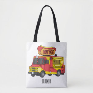 Bolso De Tela Ilustracion de camión de comida para perros calien