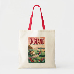 Bolso De Tela Ilustración de campo inglés Arte de viaje retro