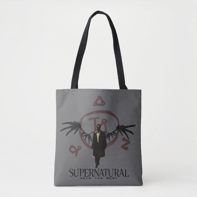 Bolso De Tela Ilustracion de Castiel supernatural (Anverso)
