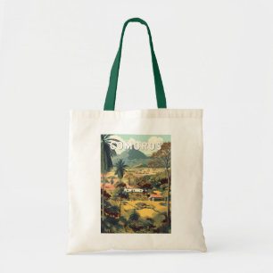 Bolso De Tela Ilustración de Comoras Viajes Arte Vintage