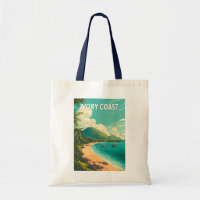 Ilustración de Costa de Marfil Arte de viaje vinta