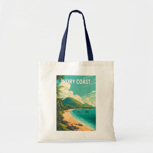 Bolso De Tela Ilustración de Costa de Marfil Arte de viaje vinta